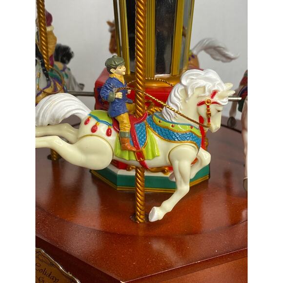 Mr. Christmas Gold Label Millennium Holiday Merry Go Round Musical Carousel - Picture 3 of 12